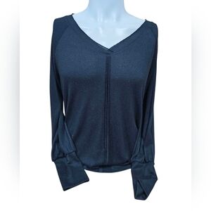 NWT Knox Rose Chic Black V-Neck Blouse for Women‎ Size Medium